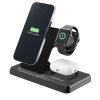 Încărcător wireless Cellularline Triple Station 3 in 1 Negru - 15 W | USB Type-C