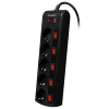Сетевой фильтр SVEN SF-05PL Черный - 1.8 м | 2300 Вт | 5 Сетевой фильтр SVEN SF-05PL Черный - 1.8 м | 2300 Вт | 5
