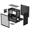 Carcasă PC Deepcool CH370 Mini-Tower Negru - Fără PSU | ABS Plastic,Oțel,Sticlă călită