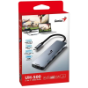 Adaptor Hub Genius UH-500 Gri - 0.15 m | USB | Aluminiu