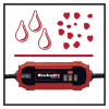 Умное зарядное устройство для аккумуляторов CC-BC1 6/12 В DC IP65 Einhell