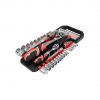 Набор головок с трещоткой 1/2'' - 1/4'' AS-DRIVE 4 - 24 мм 51 шт. Yato