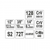 Набор инструментов 38872 1/2'', 1/4", 3/8" 128 Yato Набор инструментов 38872 1/2'', 1/4