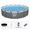 Bestway Бассейн STEEL PRO MAX 457×107 см, 14970л, металлический каркас, подсветка