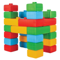 Set de cărămizi mari de construcție cu roți (43 piese) Set de cărămizi mari de construcție cu roți (43 piese)