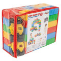 Set de cărămizi mari de construcție cu roți (43 piese) Set de cărămizi mari de construcție cu roți (43 piese)