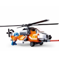 Set de construcție „Elicopter de pompieri”, 129 elem. Set de construcție „Elicopter de pompieri”, 129 elem.