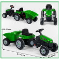 Tractor cu remorca ACTIVE, verde