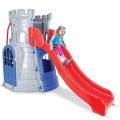 Căsuță cu tobogan ”Castel”, gri Căsuță cu tobogan ”Castel”, gri