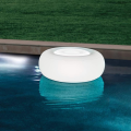 INTEX Надувной пуфик с LED подсветкой 86х33 см на аккумуляторах, с зарядкой от USB