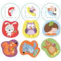 Puzzle 6 în 1 „Animale de pădure”