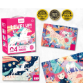 Seria de puzzle-uri „Unicorn”, 3 în 1, nivelul 4 Seria de puzzle-uri „Unicorn”, 3 în 1, nivelul 4