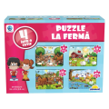 Puzzle 4 în 1 „Animalele la fermă”, (ro), Smile Games