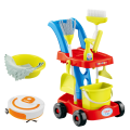Set de curățenie cu cărucior și mătură Set de curățenie cu cărucior și mătură