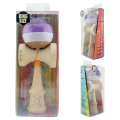 „Kendama Flippy X Original”, profesională, rulment metalic, ața 55 cm, ultra aderent, cupe mari, 7 х 6 х 18 cm, violet-liliac