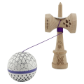 «Kendama Super Sticky X Original», rulment metalic, ața 62/65 cm, King size 7.5 x 6 x 18 cm, „Picături de ploaie”, albă «Kendama Super Sticky X Original», rulment metalic, ața 62/65 cm, King size 7.5 x 6 x 18 cm, „Picături de ploaie”, albă