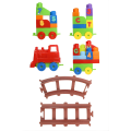 Set de construcție „Tren”, 77 piese Set de construcție „Tren”, 77 piese