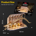 3D пазл «Музей естествознания — Синий кит» со светодиодной подсветкой, 222 элем.