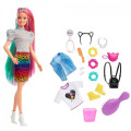 Игровой набор Barbie «Леопардовый образ с радужными волосами» Игровой набор Barbie «Леопардовый образ с радужными волосами»