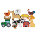 Set de figurine din lemn „Ferma”