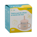 Cană din silicon cu pai și interior din inox, 220 ml Cană din silicon cu pai și interior din inox, 220 ml