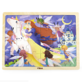 Puzzle din lemn „Zburând pe unicorn”, 24 elem.
