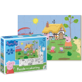 Puzzle 2 în 1 „Disctracție în grădină”, seria Peppa Pig, 60 elem.