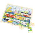 Puzzle din lemn „Transport” 48 elem.