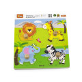 Puzzle din lemn cu buton „Animale sălbatice” Puzzle din lemn cu buton „Animale sălbatice”