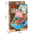 3D puzzle Corabie cu pânze, 33 elem. 3D puzzle Corabie cu pânze, 33 elem.