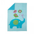 Set Lenjerie de Pat cu Imprimeu Elefant (3 piese), U-grow Set Lenjerie de Pat cu Imprimeu Elefant (3 piese), U-grow