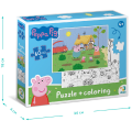 Puzzle 2 în 1 „Disctracție în grădină”, seria Peppa Pig, 60 elem.