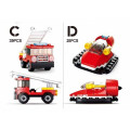 Set de construcție ”Transportul pompierilor”, 4 modele, de la 23 pînă la 43 elem. Set de construcție ”Transportul pompierilor”, 4 modele, de la 23 pînă la 43 elem.