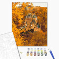 Pictură pe numere 40х50 cm (fără cutie) – Castel de toamnă. Pictură pe numere 40х50 cm (fără cutie) – Castel de toamnă.