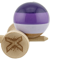 „Kendama Flippy X Original”, profesională, rulment metalic, ața 55 cm, ultra aderent, cupe mari, 7 х 6 х 18 cm, violet-liliac