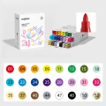 Set de markere acrilice cu vârf rotund, 24 culori Set de markere acrilice cu vârf rotund, 24 culori