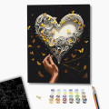 Pictură pe numere 40*50 сm (pânză neagră/fără cutie) – Dansul fluturilor Pictură pe numere 40*50 сm (pânză neagră/fără cutie) – Dansul fluturilor
