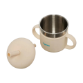 Cană din silicon cu pai și interior din inox, 220 ml Cană din silicon cu pai și interior din inox, 220 ml