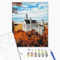 Pictură pe numere 40х50 cm (fără cutie) – Vedere de toamnă asupra castelului Neuschwanstein. Pictură pe numere 40х50 cm (fără cutie) – Vedere de toamnă asupra castelului Neuschwanstein.