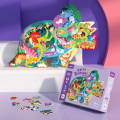 Puzzle în formă de animal „Valea Dinozaurului Fericit”, 48 elem. Puzzle în formă de animal „Valea Dinozaurului Fericit”, 48 elem.