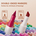 Set markere pentru schițe cu două capete, 60 culori Set markere pentru schițe cu două capete, 60 culori