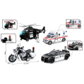 1:20 Set vehicule de poliție cu fricțiune (lumini /sunete) 1:20 Set vehicule de poliție cu fricțiune (lumini /sunete)