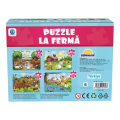 Puzzle 4 în 1 „Animalele la fermă”, (ro), Smile Games