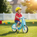 Retro-bicicletă fără pedale, cu roți EVA, albastră Retro-bicicletă fără pedale, cu roți EVA, albastră
