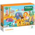 Puzzle „În Africa fierbinte”, seria Animale, 60 elem. Puzzle „În Africa fierbinte”, seria Animale, 60 elem.
