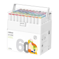 Set markere pentru schițe cu două capete, 60 culori Set markere pentru schițe cu două capete, 60 culori