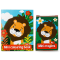 Set creativ „Animale sălbatice” cu carte de colorat, stickere și creioane