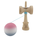 «Kendama Super Sticky X Original», Металлический Подшипник, веревка 62/65 см, King size 7.5 x 6 x 18 см, розово-бело-серый градиент