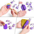 Plastilină aerată mov Air Clay OKTO Colours, 10 buc. × 6 g, mărimea S