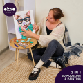 Объемная 3D картина по номерам из воздушного пластилина Air Clay 30×40 см — Стильный корги Объемная 3D картина по номерам из воздушного пластилина Air Clay 30×40 см — Стильный корги